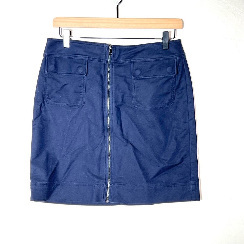 Ann Taylor navy blue straight pencil skirt size 6 petite 6P B108